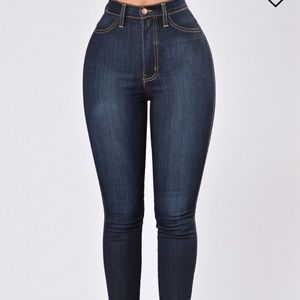 Fashion Nova Classic high waisted jeans.